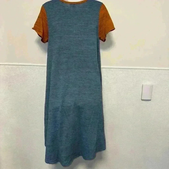 Lularoe Dress for Women Size S Blue & Orange / High Low Design/ Short Sleeve - Picture 7 of 12